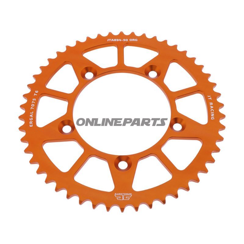 Rear Sprocket Aluminium 50 Tooth Pitch 420 Orangejt Inner Diameter 098 Bolt Spacing 115