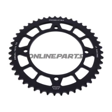 Rear Sprocket Aluminium 47 Tooth Pitch 420 Blackjt Inner Diameter 110 Bolt Spacing 126