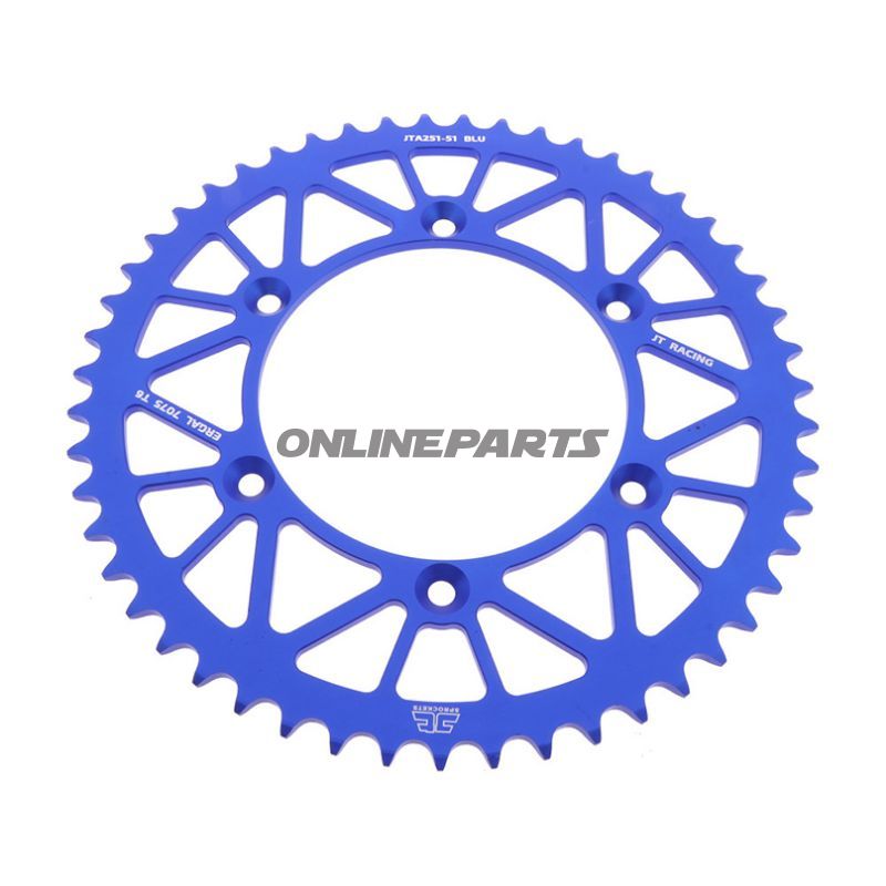 Rear Sprocket Aluminium 51 Tooth Pitch 520 Bluejt Inner Diameter 130 Bolt Spacing 150