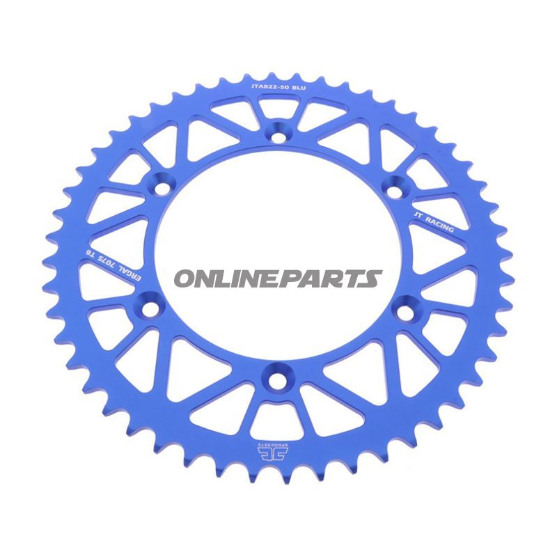 Rear Sprocket Aluminium 50 Tooth Pitch 520 Bluejt Inner Diameter 136 Bolt Spacing 156