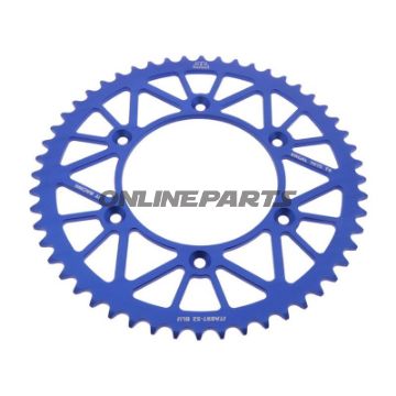 Rear Sprocket Aluminium 52 Tooth Pitch 520 Bluejt Inner Diameter 125 Bolt Spacing 150