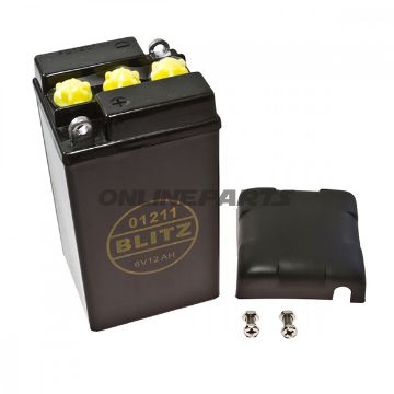 Batteri 6V12ah, Sort Med Dækselclassic Battery