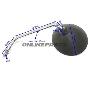 Spejl Sort Yam, Venstreleft Hand