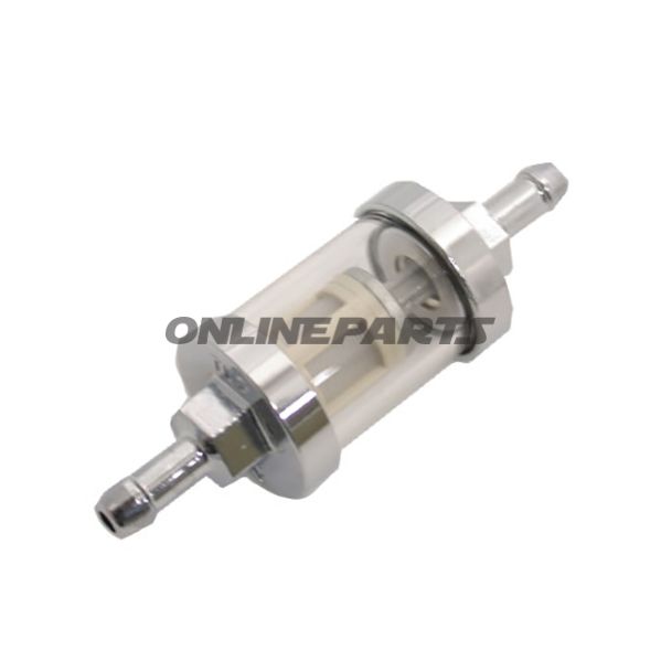 Benzin Filter Chrom/Glasfuel Filt Chrom 1/4´