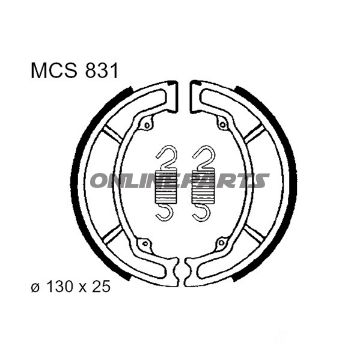 Brake Shoes Inc Springs Trwaltn 7377690