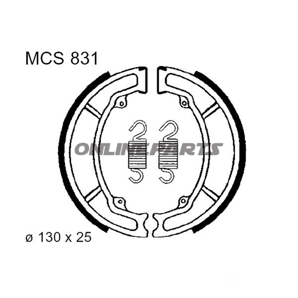 Brake Shoes Inc Springs Trwaltn 7377690