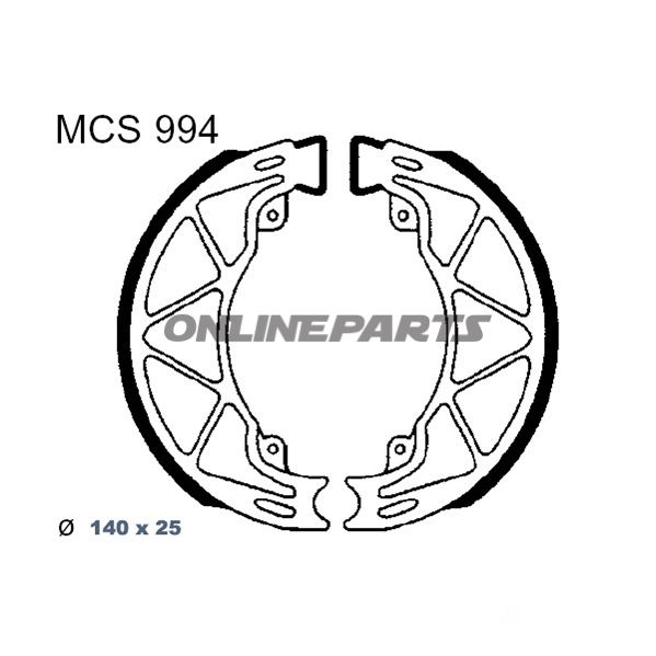 Brake Shoes Inc Springs Trwaltn 7329097