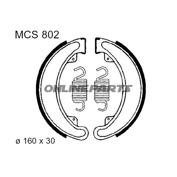 Brake Shoes Inc Springs Trwaltn 7328057