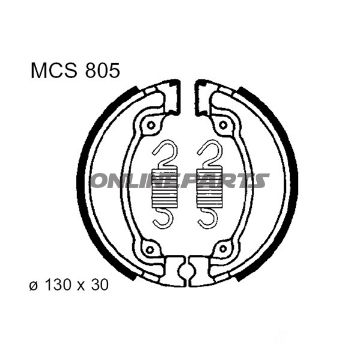 Brake Shoes Inc Springs Trwaltn 7326002
