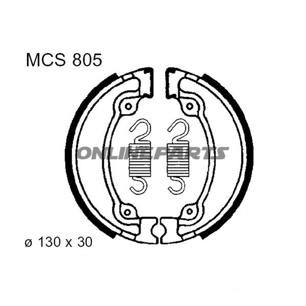 Brake Shoes Inc Springs Trwaltn 7326002