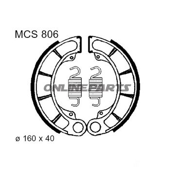 Brake Shoes Inc Springs Trwaltn 7325988