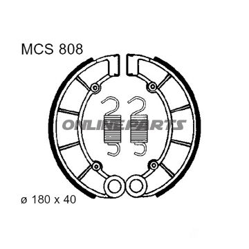 Brake Shoes Inc Springs Trwaltn 7326010