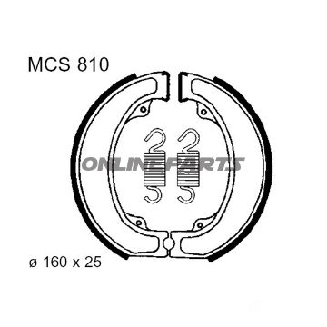 Brake Shoes Rear With Springs Trw Lucalt No. 7328321