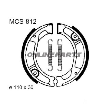Brake Shoes Inc Springs Trwaltn 7325996