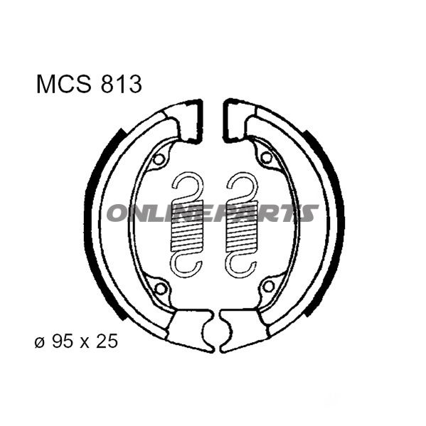Brake Shoes Inc Springs Trwaltn 7327984