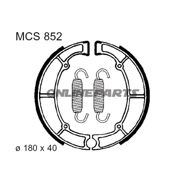 Brake Shoes Inc Springs Trwaltn 7328107