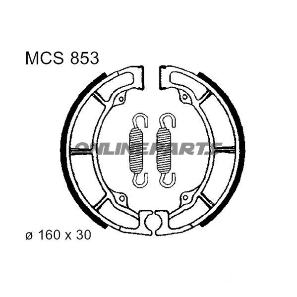 Brake Shoes Rear With Springs Trw Luc