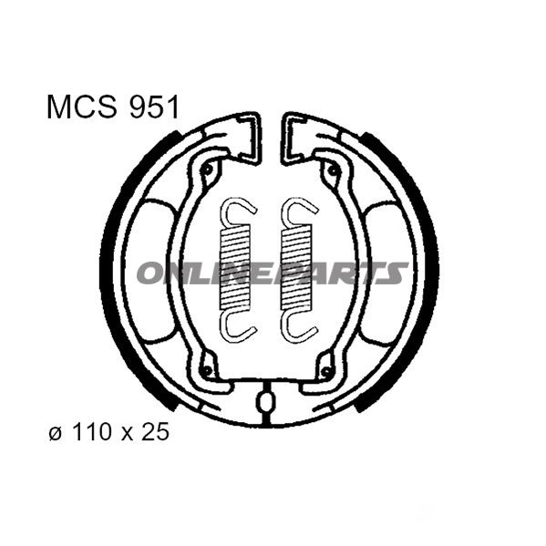 Brake Shoes Inc Springs Trwaltn 7328198