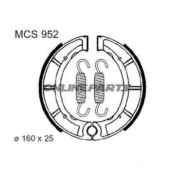 Brake Shoes Inc Springs Trwaltn 7321284