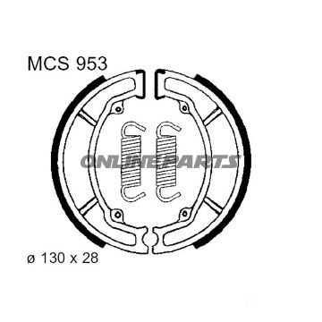 Brake Shoes Inc Springs Trwaltn 7328206