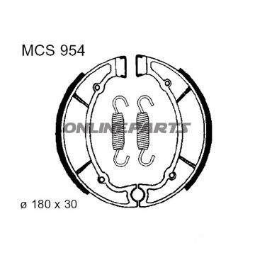 Brake Shoes Inc Springs Trwaltn 7328255