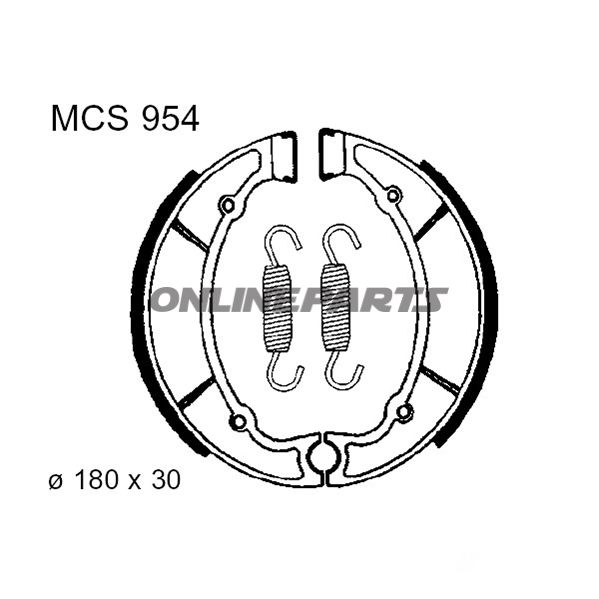 Brake Shoes Inc Springs Trwaltn 7328255