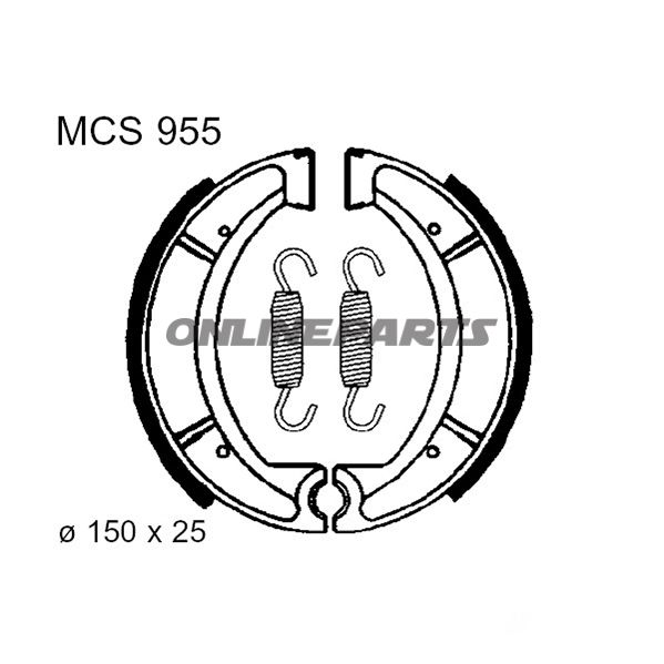 Brake Shoes Inc Springs Trwaltn 7328222