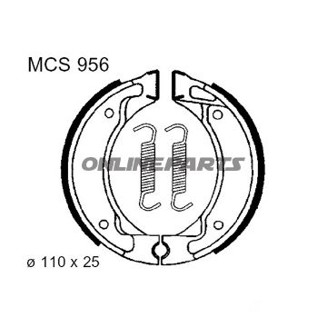 Brake Shoes Inc Springs Trwaltn 7372139