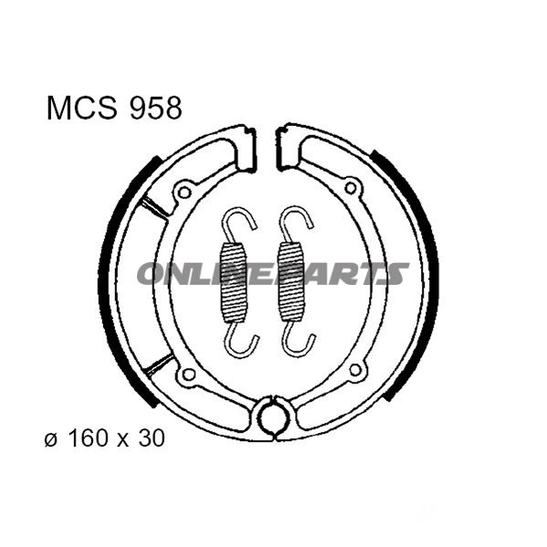 Brake Shoes Inc Springs Trwaltn 7326945