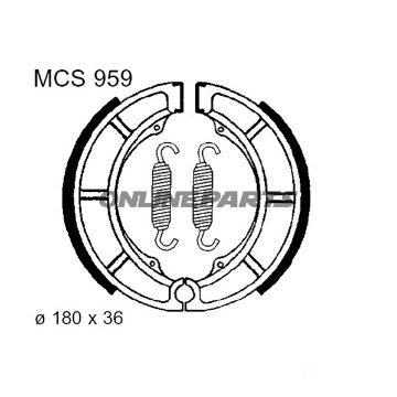 Brake Shoes Inc Springs Trwaltn 7370893