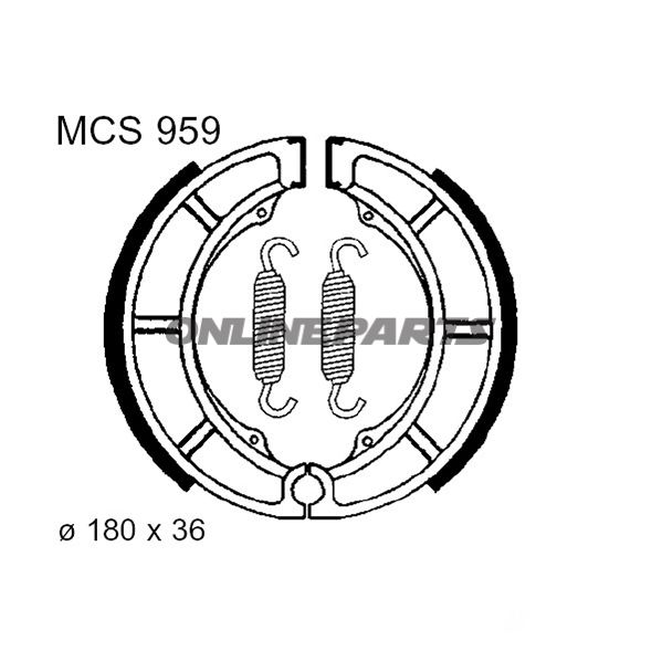 Brake Shoes Inc Springs Trwaltn 7370893