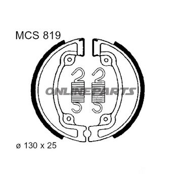 Brake Shoes Inc Springs Trwaltn 7328289