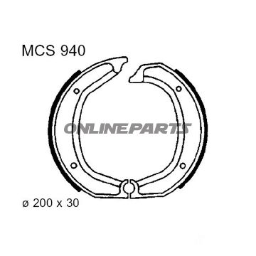 Brake Shoes Exc Springs Trwaltn 7372006