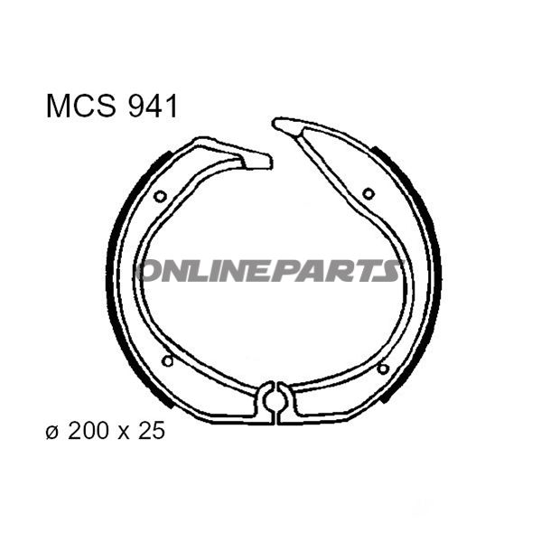 Brake Shoes Exc Springs Trwaltn 7372014