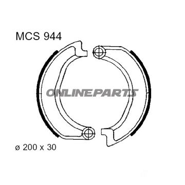 Brake Shoes Exc Springs Trwaltn 7372030