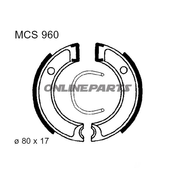 Brake Shoes Exc Springs Trwaltn 7372121