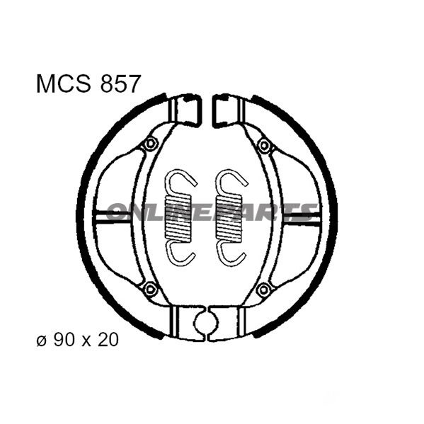 Brake Shoes Inc Springs Trwaltn 7378532
