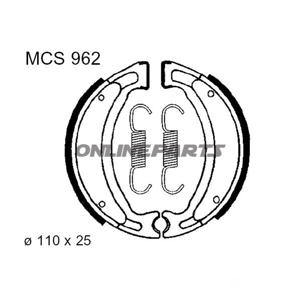 Brake Shoes Inc Springs Trwaltn 7379217
