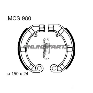 Brake Shoes Exc Springs Trwaltn 7328354