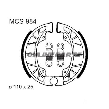 Brake Shoes Inc Springs Trwaltn 7378615