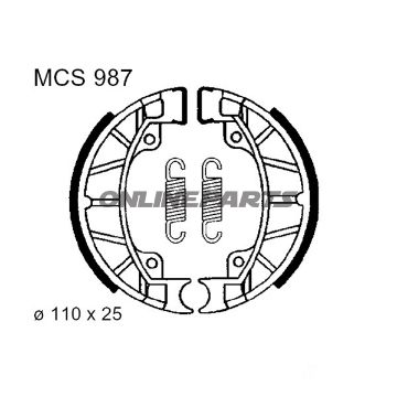 Brake Shoes Inc Springs Trwaltn 7375165