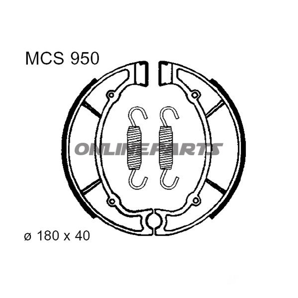 Brake Shoes Rear With Springs Trw Luc