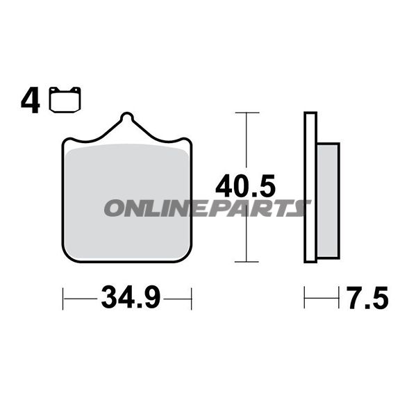 Brake Pads Sintered Sv Trwaltn 7324122/7630026