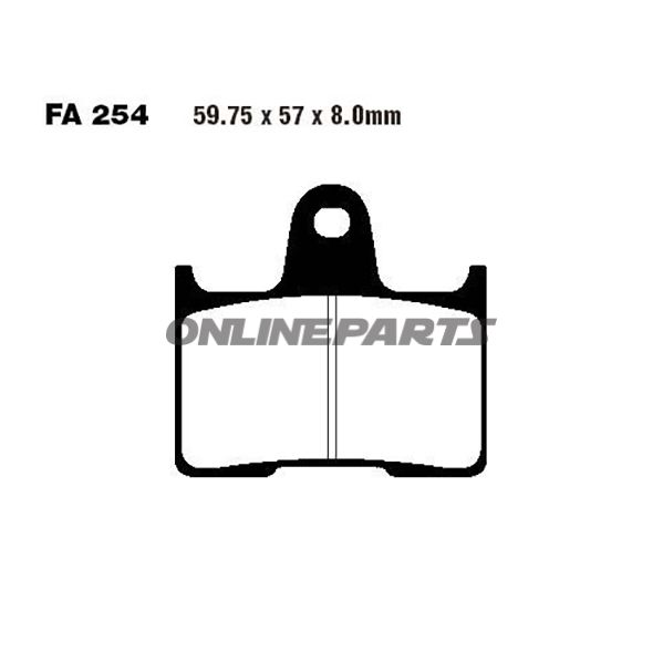Brake Pads Sintered Hh Ebc Fa254hhaltn 7873813