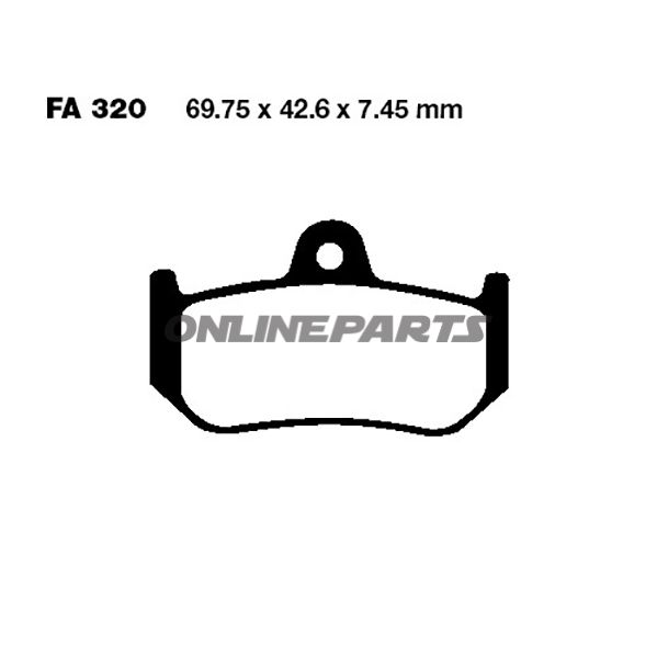 Brake Pads Sintered Hh Ebc Fa320hhaltn 7874860
