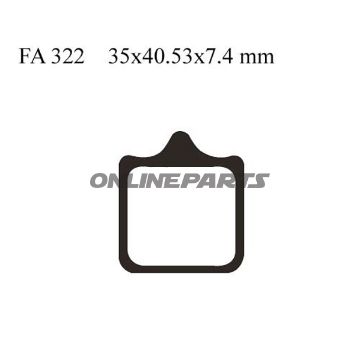 Brake Pads Sintered Hh Ebc Fa322/4Hhaltn 7873649/7630026