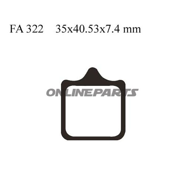Brake Pads Sintered Hh Ebc Fa322/4Hhaltn 7873649/7630026