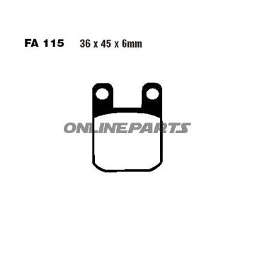 Brake Pads Sintered Hh Ebc Fa115hh