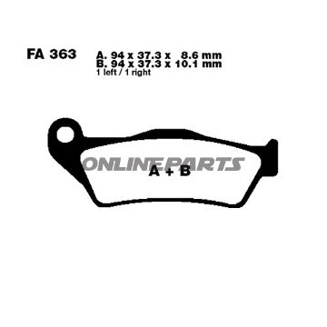 Brake Pads Std Ebc Fa363altn 7870611/7630060
