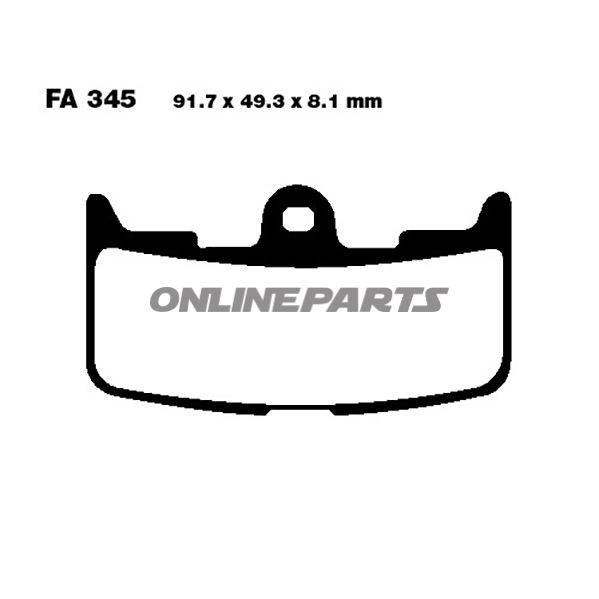 Brake Pads Sintered Hh Ebc Fa345hhaltn 7874159